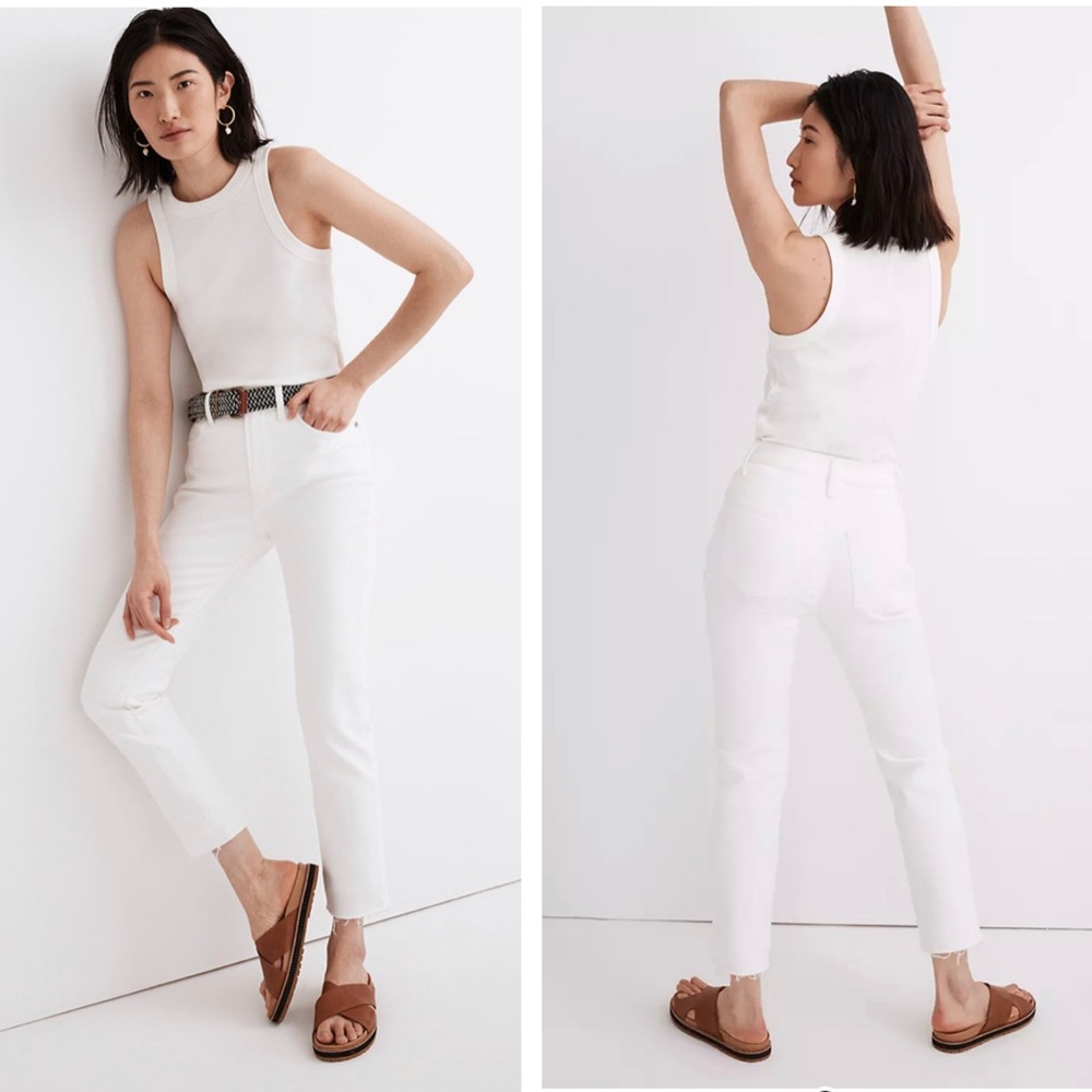 NWOT Madewell The Perfect Vintage Jean in Tile White